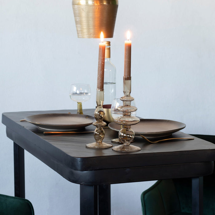 Giga Meubel - Bartafel Zwart 140cm - Mangohout - Max