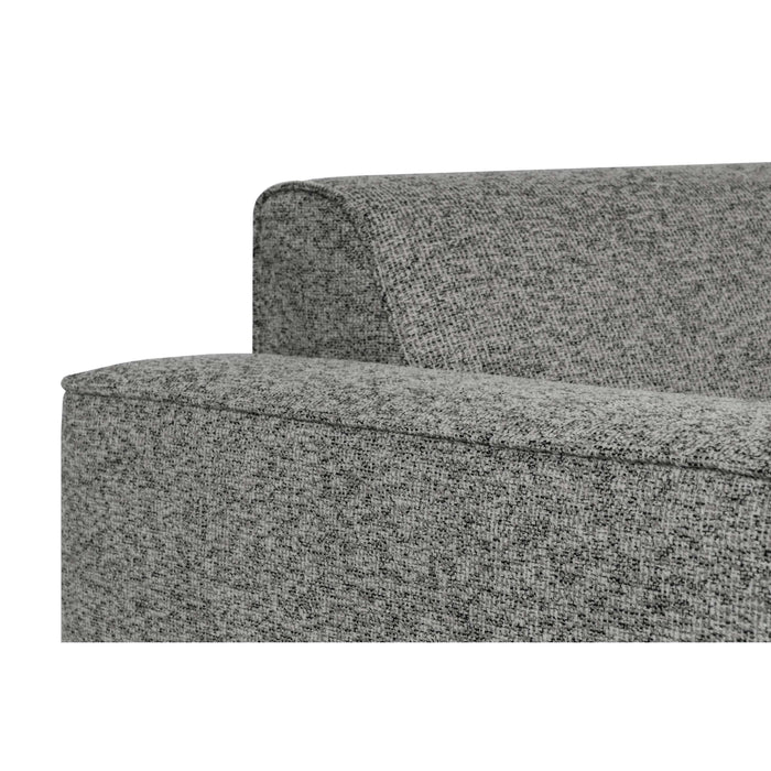 by fonQ Loft Hoekbank met Chaise Longue Links - Chenille Melange - Steengrijs