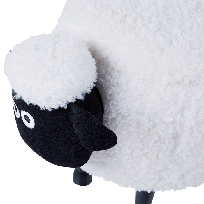 Beliani - SHEEP - Poef - Wit - Polyester