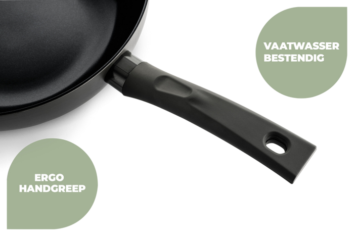 ISENVI Avon keramische wokpan 36 CM - Ergo greep