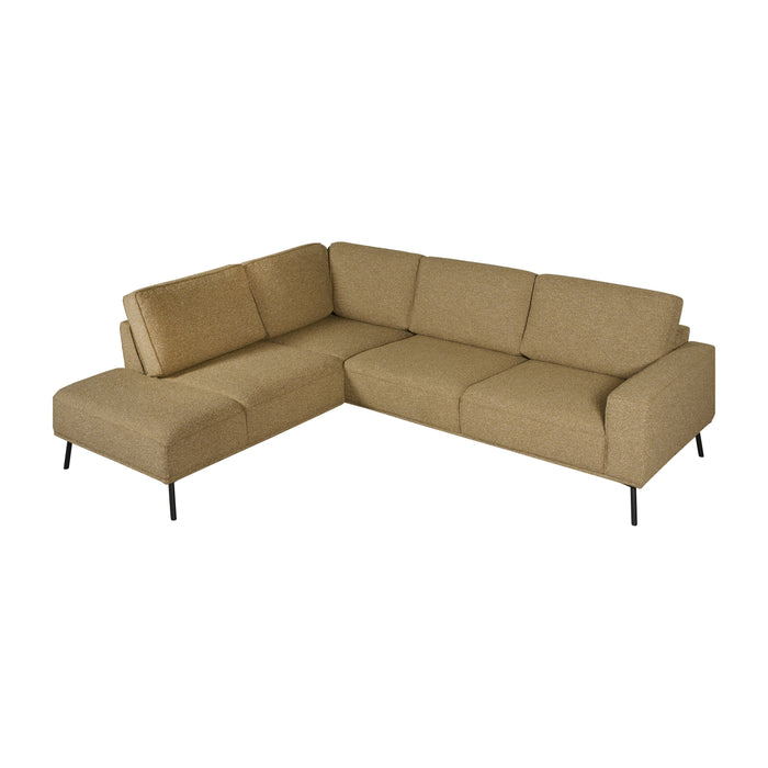 Hoekbank Alford - Oker - Textiel - 260x85x208cm (BxHxD)