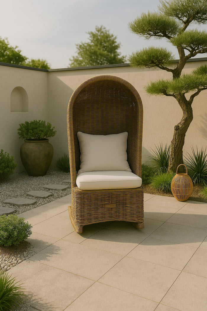 Vtw Living - Tuinstoel Rotan Bruin - Strandstoel - 160 x 80 x 80 cm