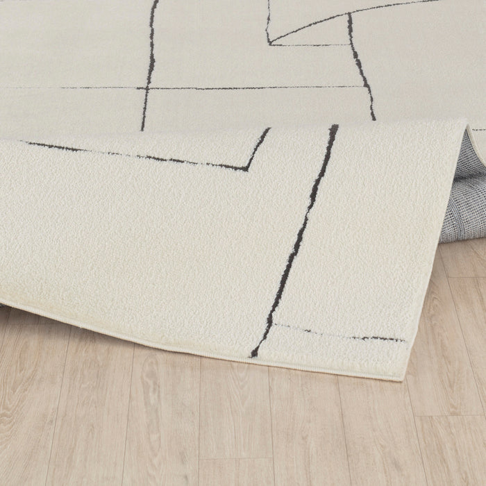 by fonQ Ribble Vloerkleed 200 x 275 cm - Zwart