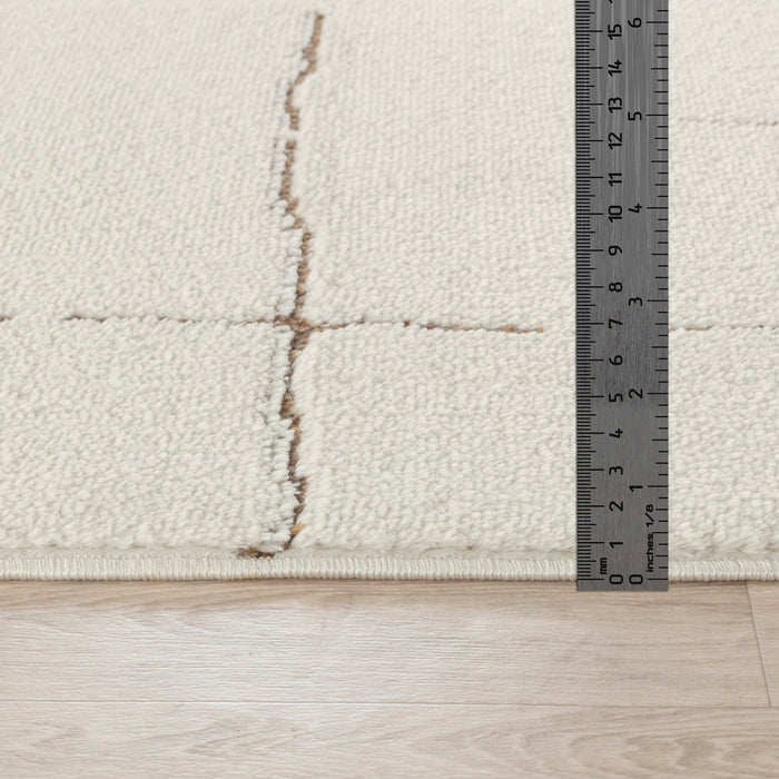 by fonQ Stribb Vloerkleed 160 x 213 cm - Latte