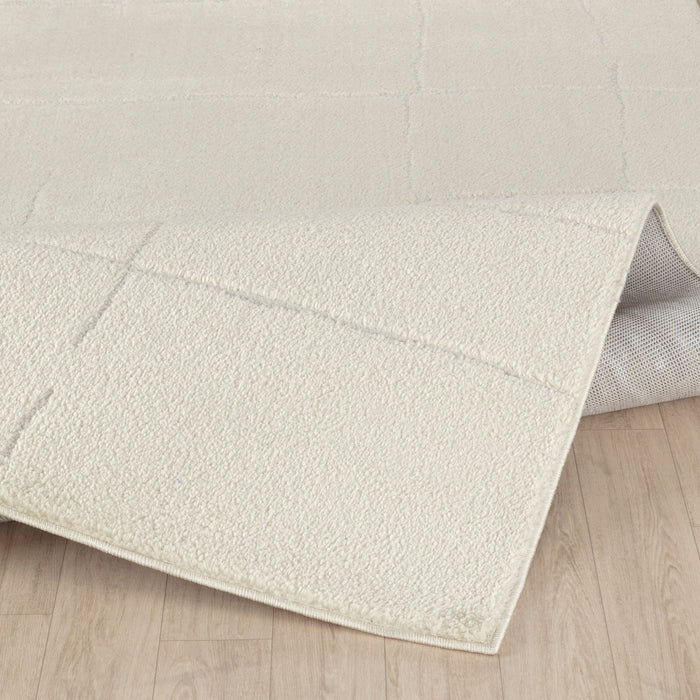 by fonQ Stribb Vloerkleed 200 x 275 cm - Ivoor