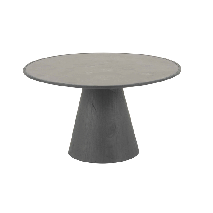 Signature - Salontafel MAFRA - L70 cm - Eiken en blauwe steen