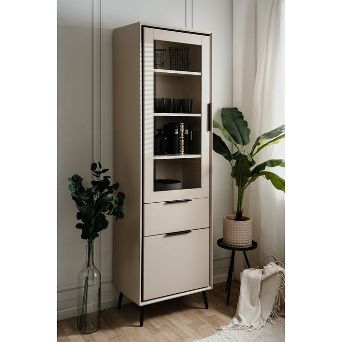 Calicosy - Buffetkast ARONA - L60 cm - Cappuccino & zwart