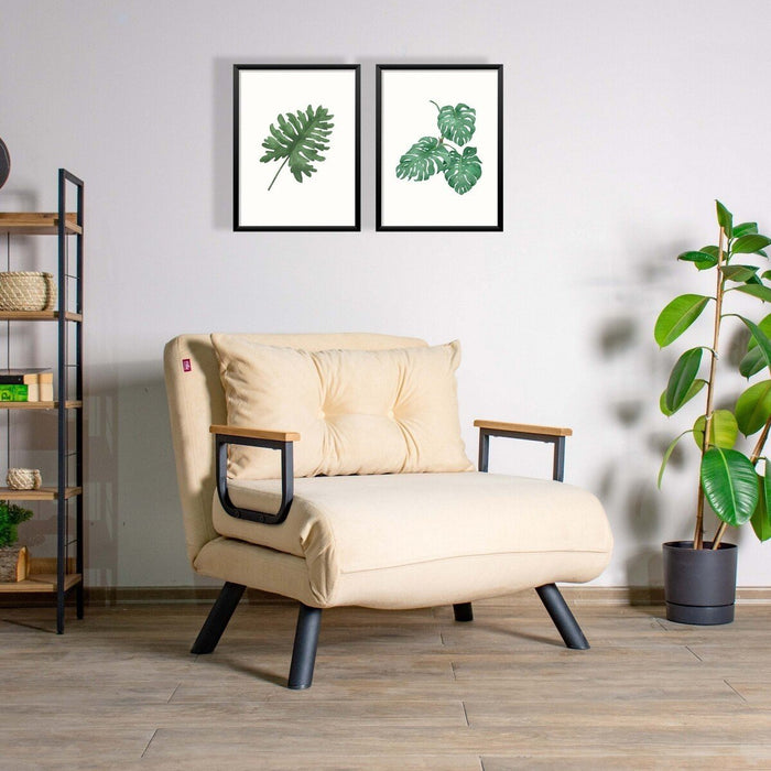 Calicosy - Slaapfauteuil SANDO - B67 cm - Beige