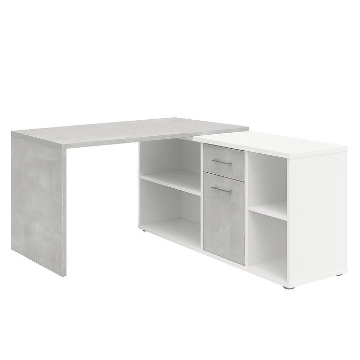 Calicosy - Hoekbureau LEX - B135,7 cm - Betongrijs