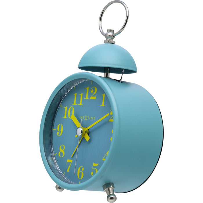NeXtime - NeXtime - Wekker - 16 cm - Metaal - Turquoise - 'Single