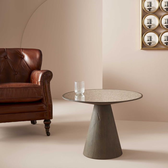 Signature - Bijzettafel MAFRA - L60 cm - Eiken en glas