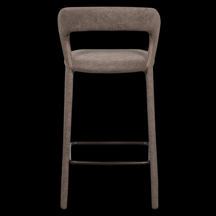 WOOOD Noble Barstoel - Geweven Stof - Taupe - 95x48x52