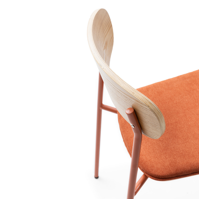 Calicosy - Set 2 stoelen ADRIANA - L46 cm - Stof & metaal