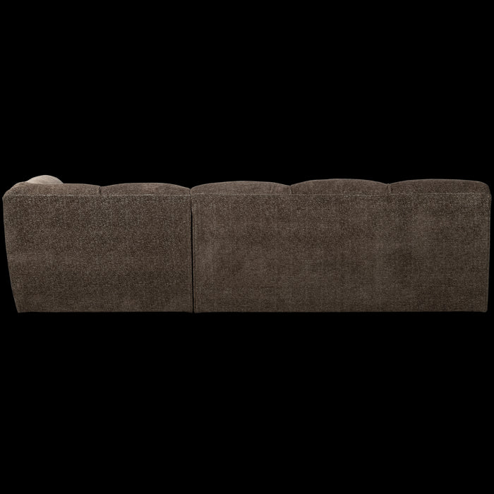 WOOOD Tibas Chaise Longue Bank Rechts - Geweven Stof - Bruin