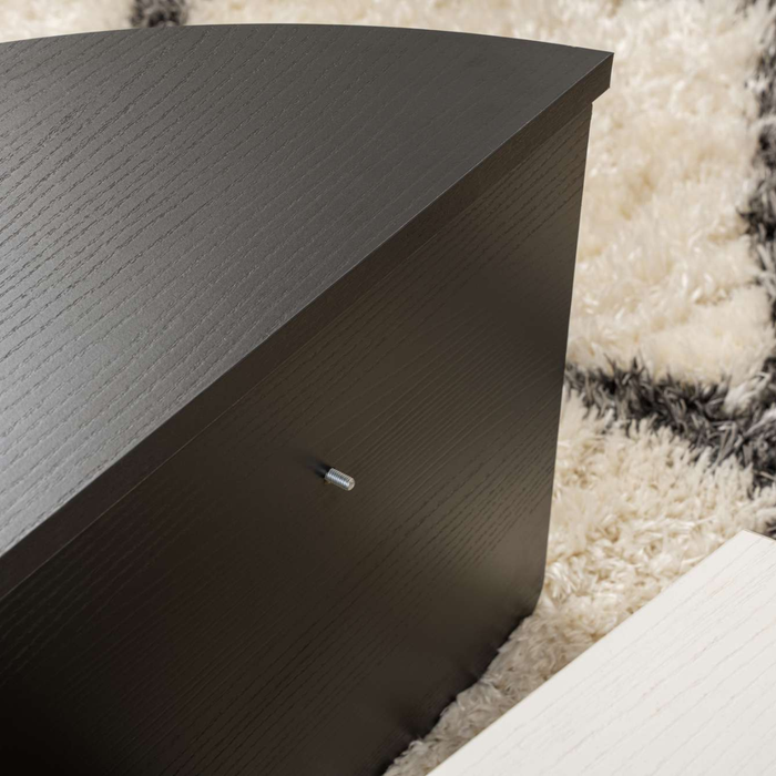 Calicosy - Set van 2 salontafels B90 cm - ORION - Wit & Zwart