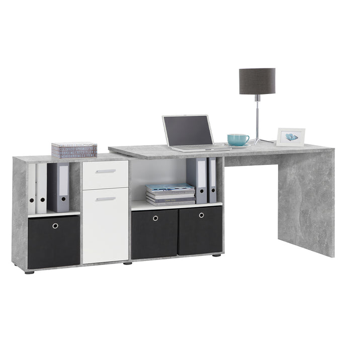 Calicosy - Hoekbureau LEX - B135,7 cm - Wit