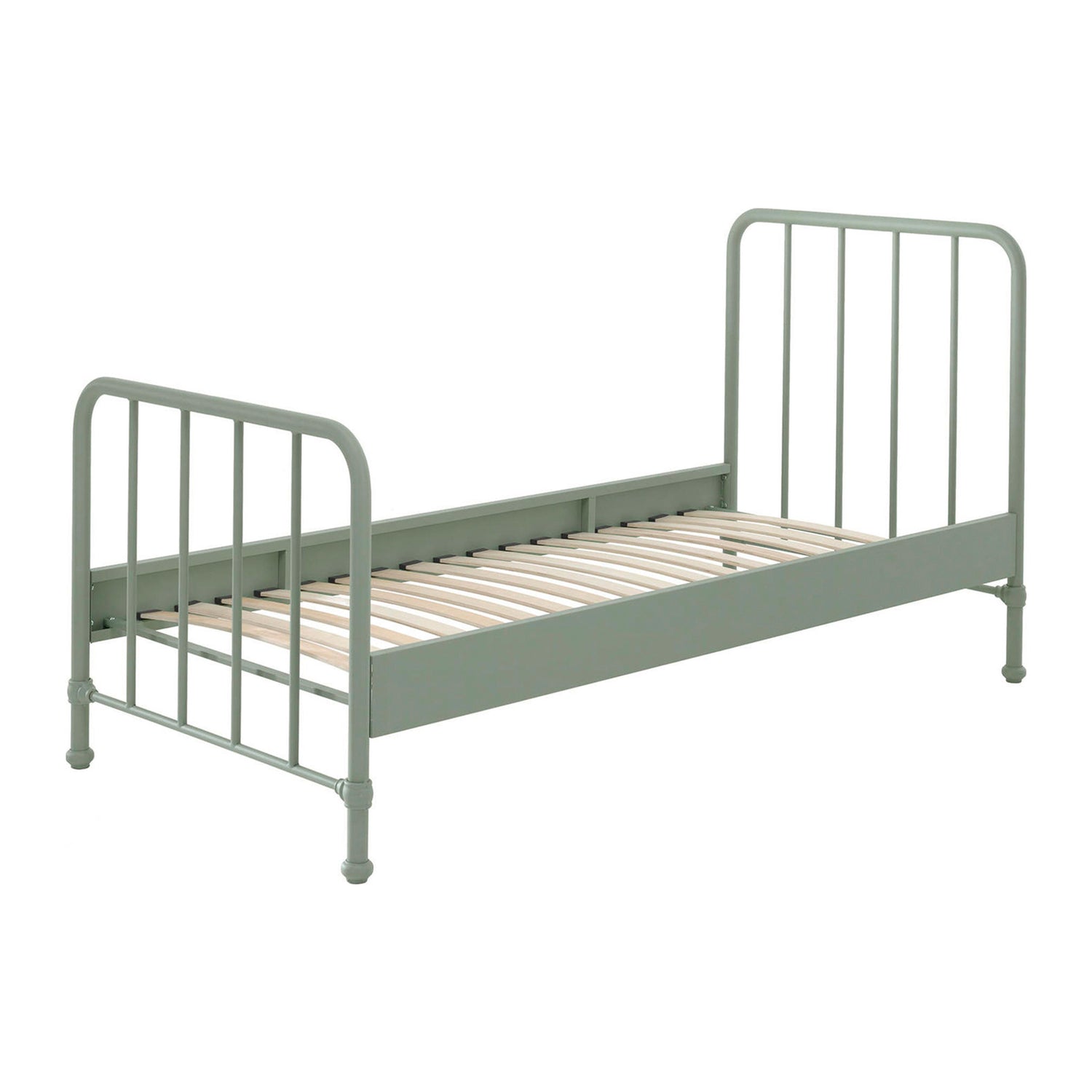 Vipack Bronxx Eenpersoonsbed 90 x 200 cm - Olive Groen