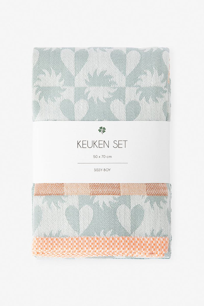 Sissy-Boy Lichtblauwe handdoek en theedoek