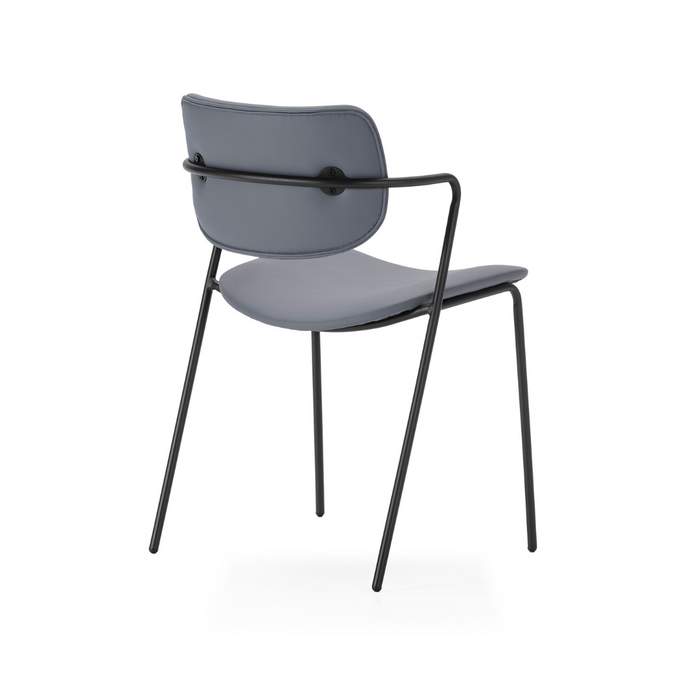 Calicosy - Set 2 stoelen MAIKA - L49 cm - Zwart metaal