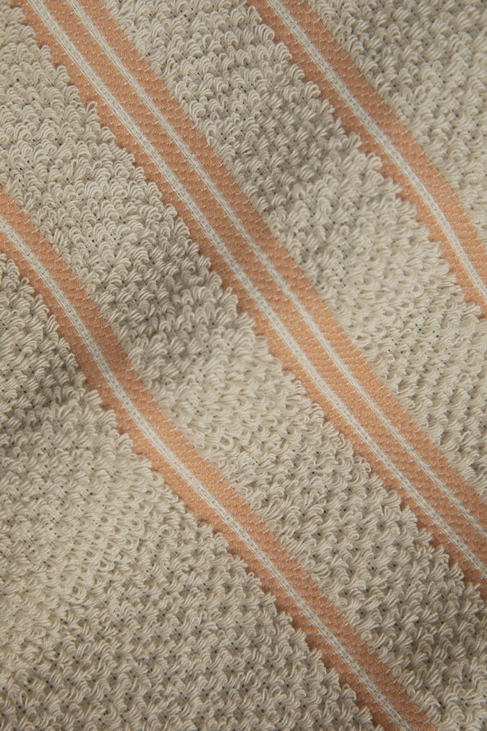 Sissy-Boy Beige gestreepte handdoek en theedoek terry
