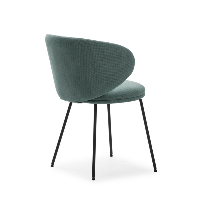 Calicosy - Set 2 stoelen RUSH - L60 cm - Stof & zwart metaal