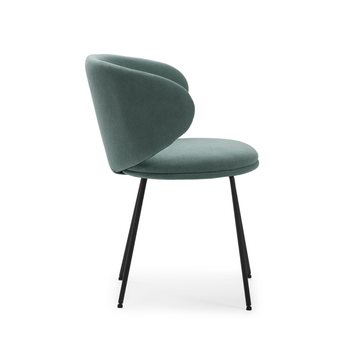 Calicosy - Set 2 stoelen RUSH - L60 cm - Stof & zwart metaal