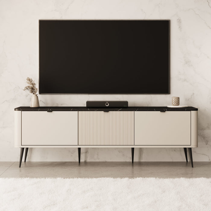 Meubella - TV-Meubel Mace - Beige - 160 cm