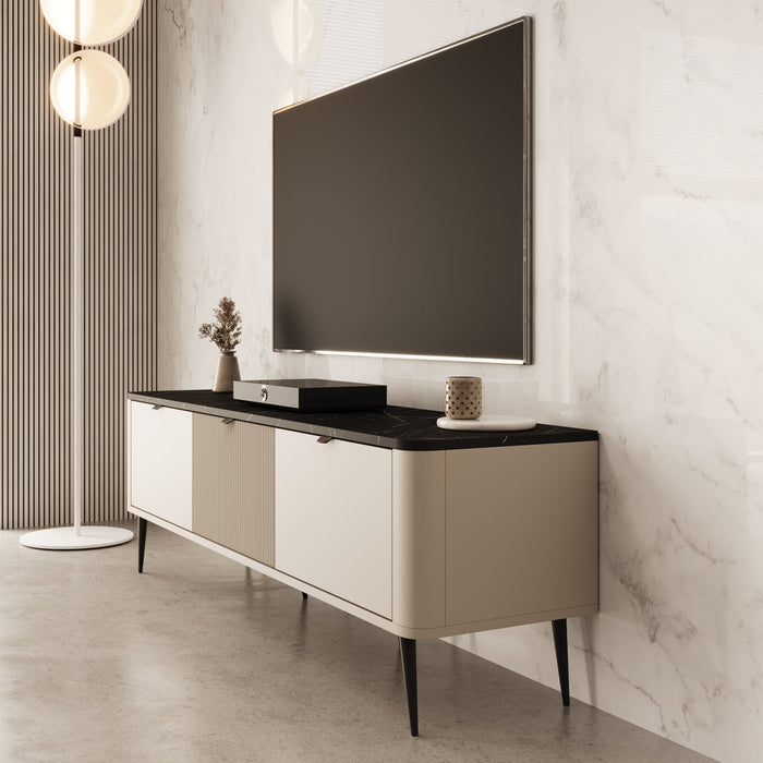 Meubella - TV-Meubel Mace - Beige - 160 cm