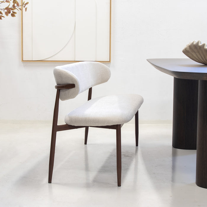 Giga Meubel - Eetkamerbank - Beige|Walnoot - 180x55x77cm - Alexia