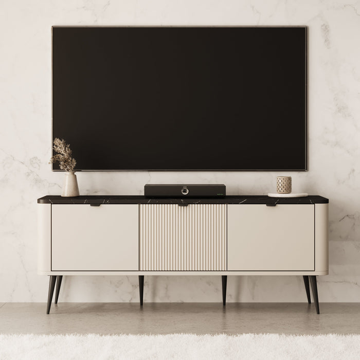 Meubella - TV-Meubel Mace - Beige - 130 cm