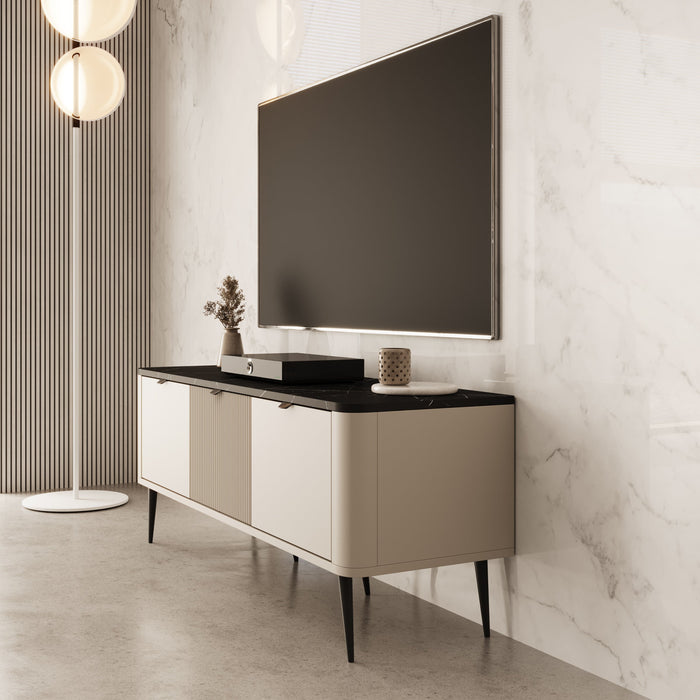 Meubella - TV-Meubel Mace - Beige - 130 cm