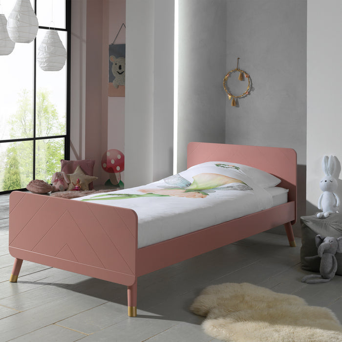 Vipack Billy Eenpersoonsbed 90 x 200 cm - Terra Roze