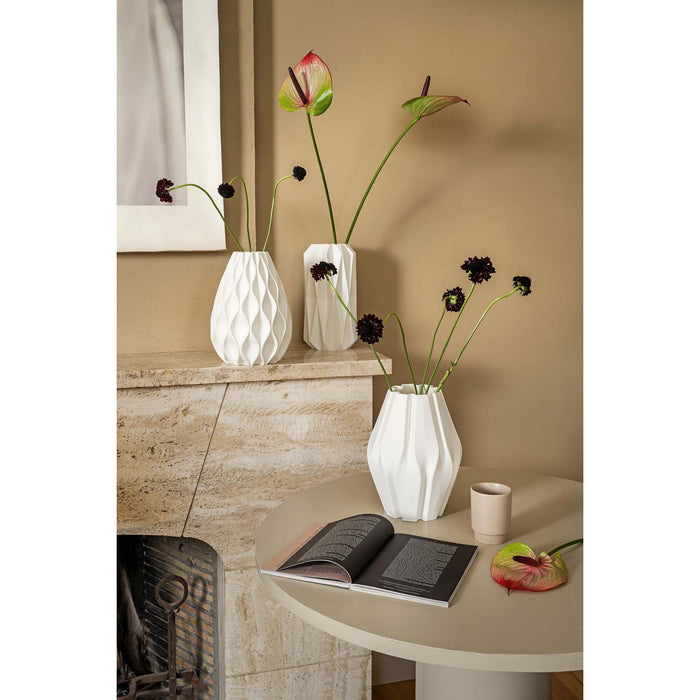 vtwonen Vaas Diamond - Bloemenvaas van Porcelein - 20x27.5cm