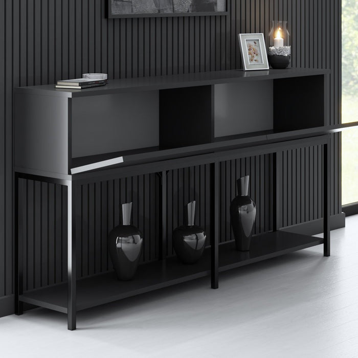 Calicosy - Consoletafel LORD - B150 cm - Antraciet | Zilver