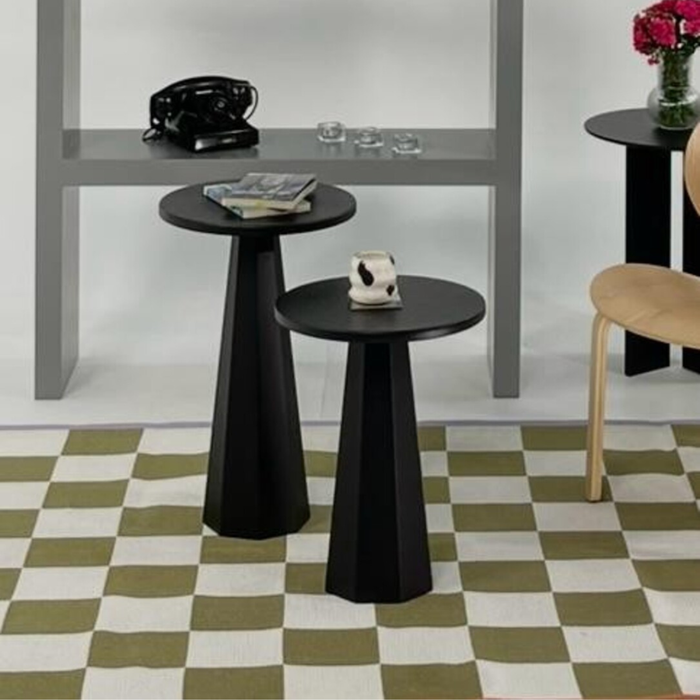 Calicosy - Set 2 ronde bijzettafels LILYUM - H47 | H57 cm