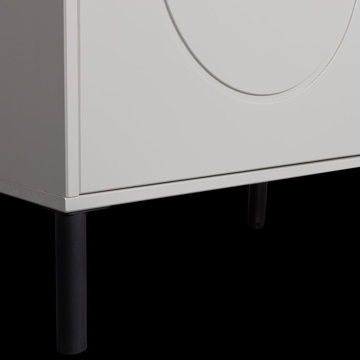 WOOOD Xina Garderobekast - Grenen - Wolkengrijs - 202x110x58