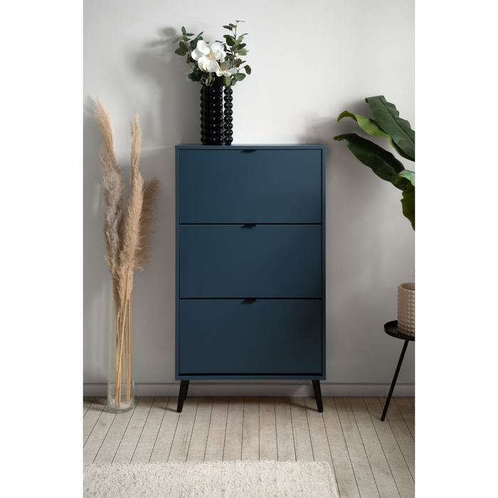 Calicosy - Schoenenkast VIGO - B70 cm - Alby blauw | zwart
