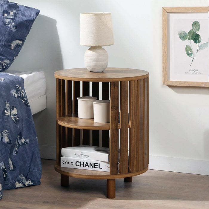 Calicosy - Lameller Nachtkastje - H50 cm - Houtenlook