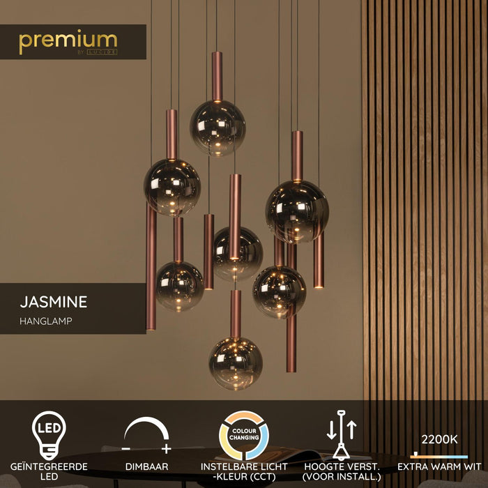 Lucide Premium JASMINE Hanglamp - Koper