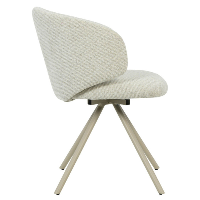 DÉJA Living - DÉJA Eetkamerstoel Sueca Beige Draaibaar - Set van 2