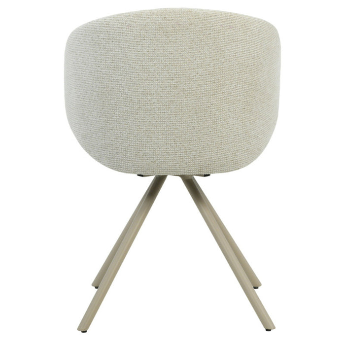 DÉJA Living - DÉJA Eetkamerstoel Sueca Beige Draaibaar - Set van 2