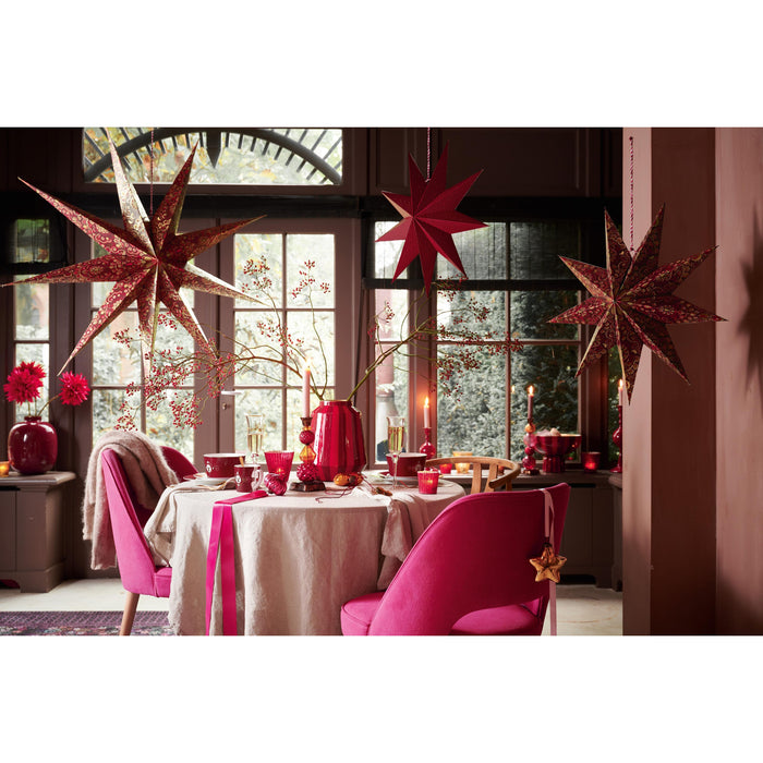 Pip Studio Kandelaar Sphere - van Metaal - Donkerrood - 24cm