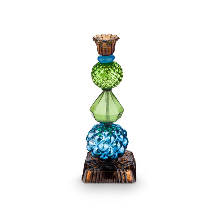 Pip Studio Kandelaar Bead - van Glas - Blauw| Groen - 23.5cm