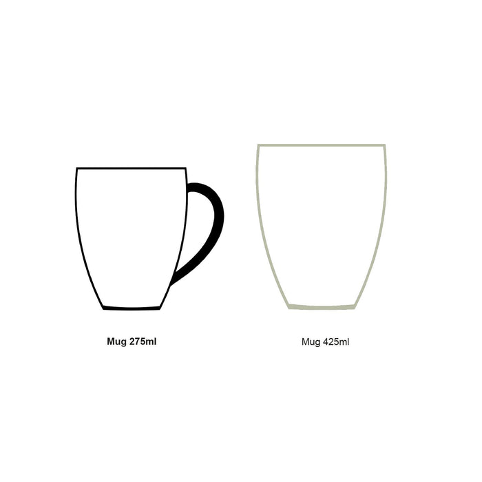 vtwonen Painted Mok met oor - Mokken - Serviesset van 4 - 275ml