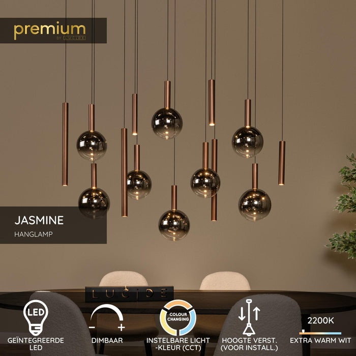 Lucide Premium JASMINE Hanglamp - Koper