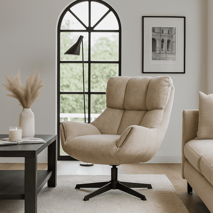 Calicosy - Fauteuil ODETTE - H89 cm - Gewatteerde stof