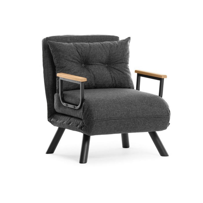 Calicosy - Slaapfauteuil SANDO - B67 cm - Donkergrijs