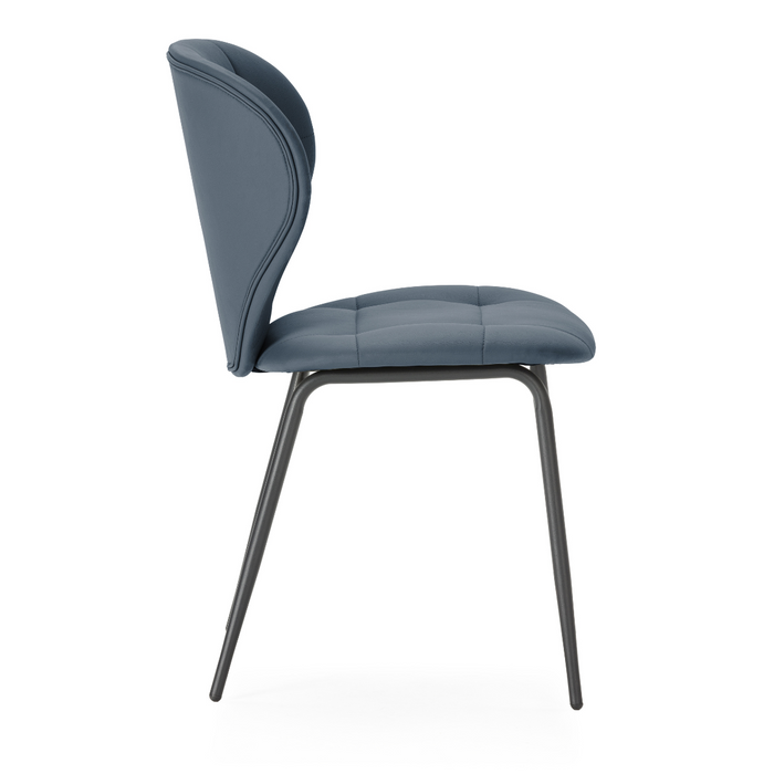 Calicosy - Set 2 stoelen MAURA - L50 cm - Zwart metaal