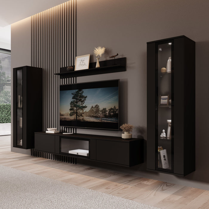 Meubella - Wandmeubel Capone - Zwart