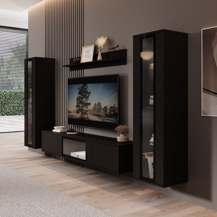 Meubella - Wandmeubel Capone - Zwart